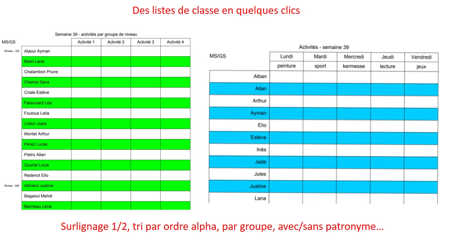 Fiche activité